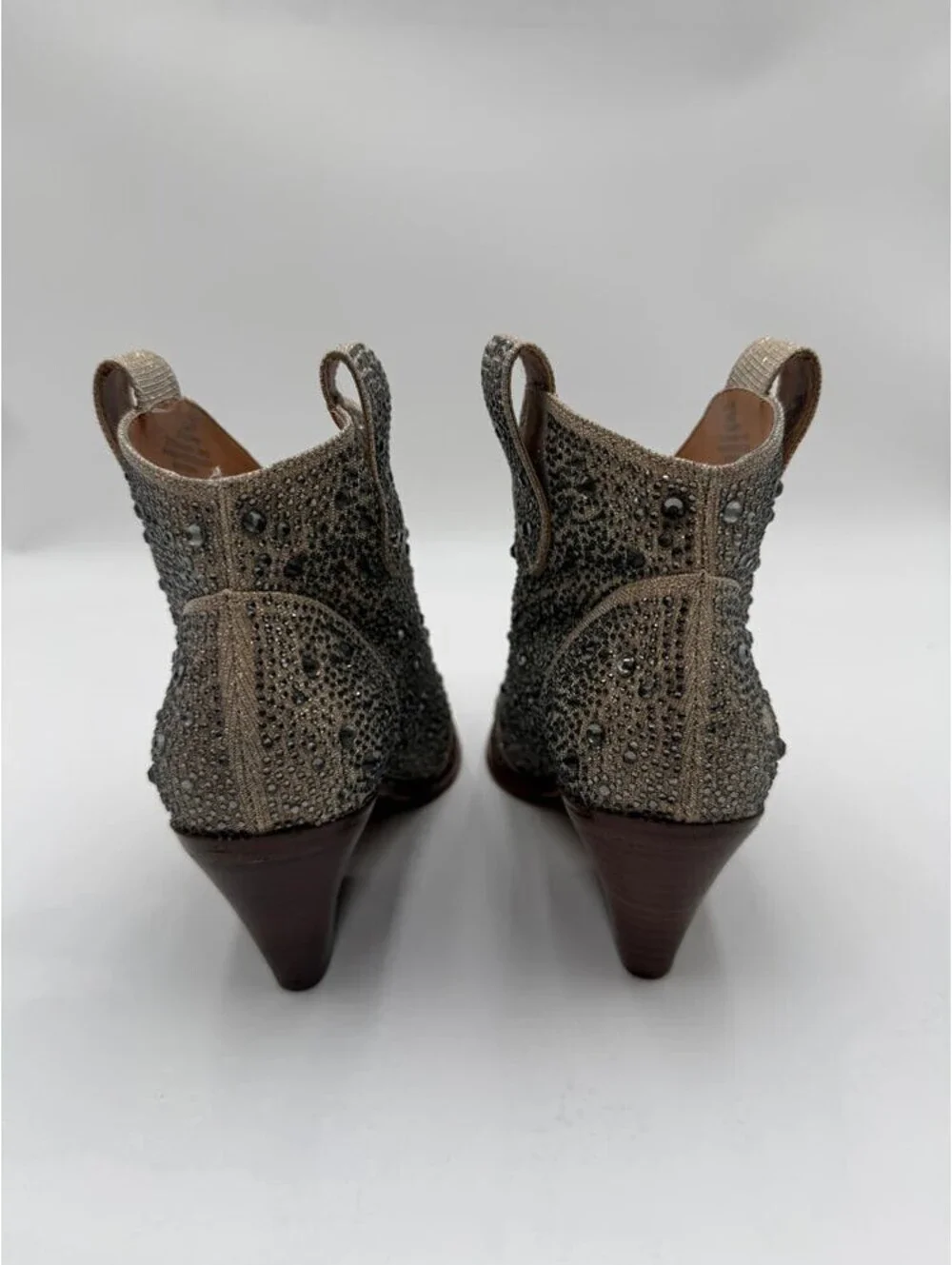 Jessica Simpson Women's Zadie Western Bootie, Champagne, 7